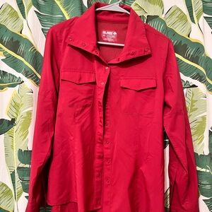 Reel Legends Red Button-Up Shirt
